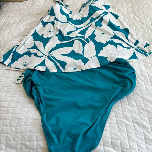 ANNE COLE Tankini Set w Coverup - Picture 2 of 16